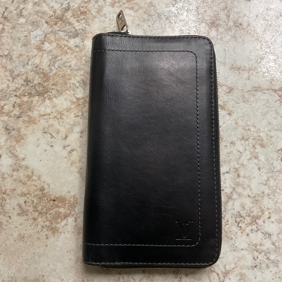 Louis Vuitton Utah Zippy Organizer long wallet black leather - Picture 1 of 9